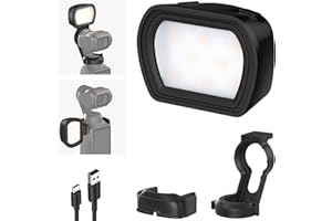 NEEWER Basics Magnetic Auxiliary Light Compatible with DJI OSMO Pocket 3 Gimbal Camera Creator Combo, USB C Rechargeable Mini LED Fill Lighting Attachment for Selfie Vlog Video Recording, M21 Black