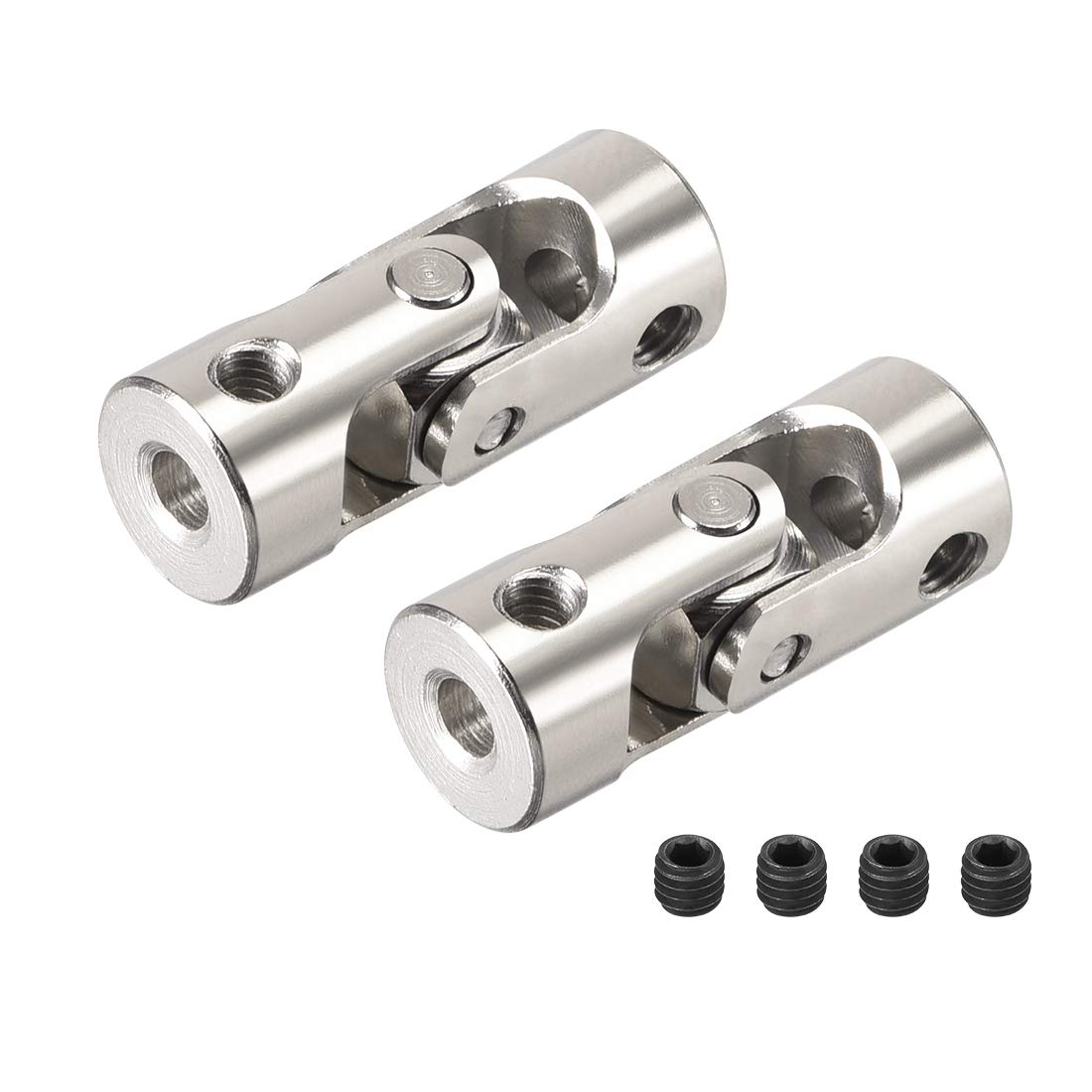 sourcing map 2 PCS 3mm to 3mm Rotatable Universal Steering Shaft Coupler Motor Connector Joint Coupling L23XD9