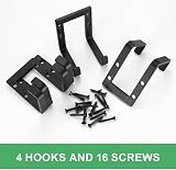 HAOCHEN 4 Pcs Heavy Duty Garage Hooks Wall Mounted Tool Hanger view 3