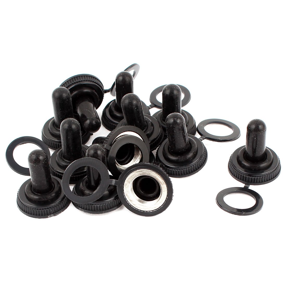 Sourcingmap 12pcs 11mm Female Thread Dia Rubber Waterproof Toggle Switch Cover Cap