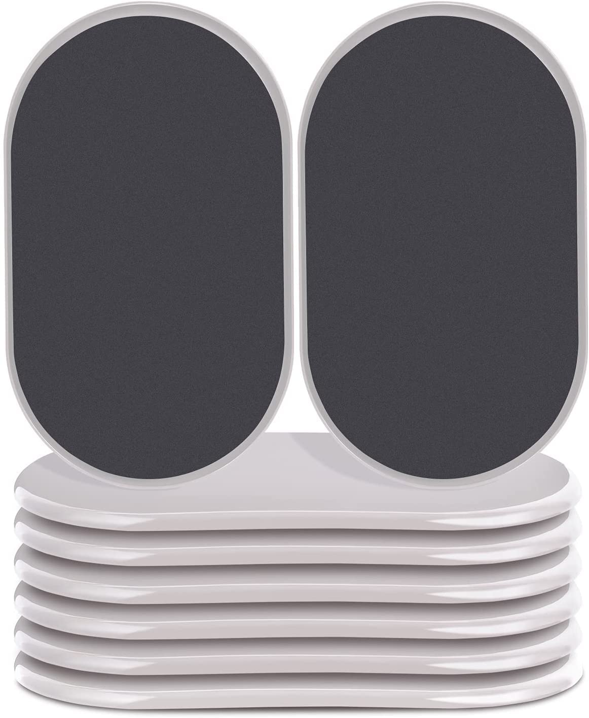 AIRUJIA 8 PCS Reusable Furniture Sliders Glides for Carpet Surfaces, Quickly and Easily Moving Heavy Furniture with Furniture Moving Pads Oval Beige