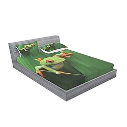 Ambesonne Animal Fitted Sheet & Pillow Sham