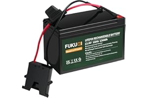 Fukuai 2000 Cycles Replacement Battery Compatible with Fisher-Price Power Wheels 12-Volt Battery, 12.8V 10Ah LiFePO4 Rechargeable Battery