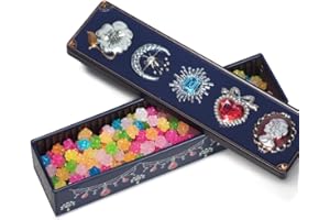 Mayca Moon Konpeito Candy Crystal type Bijou Jewel Can Japanese Tiny Sugar Candy 100g (Blue Bijou & Rainbow)