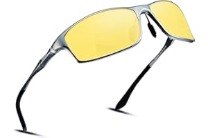 SOXICK Night Driving Glasses for Men, Night Vision Glasses for Driving, Anti-Glare Glasses with UV400 Polarized Lens
