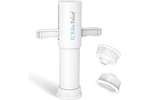 MEMINE EZ Bite Relief Suction Tool – Natural Itch Relief Sucker for Bee Stings & Insect Bites, Compact & Kid-Friendly, Summer Essential (White, 1Pack)