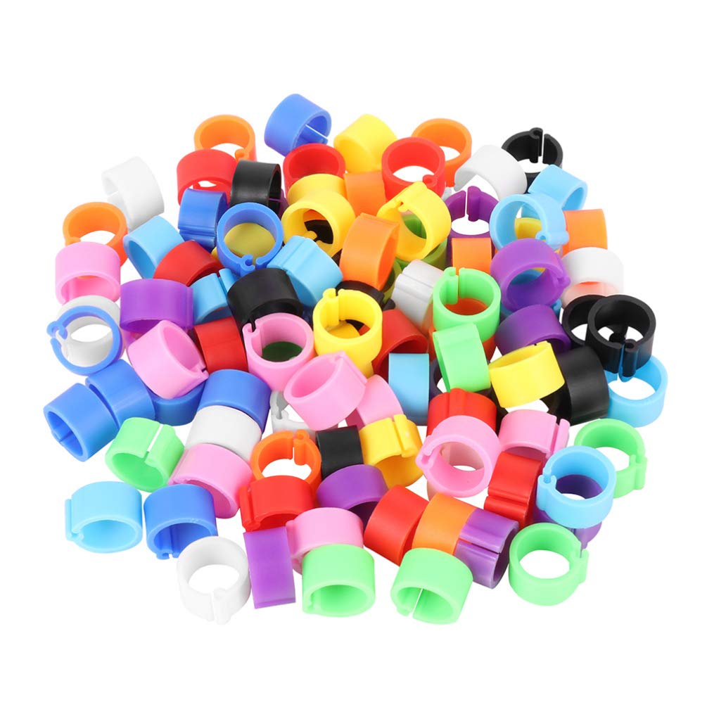 iplusmile Foot Ring Bands Bird Clip on Leg Rings for Pigeon Dove Chicks Bantam Quail Lovebirds Finch Small Poultry Chicken(200 Pcs)