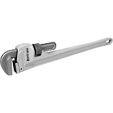 HURRICANE Aluminum Pipe Wrench, 24 Inch | Heavy Duty, Adjustable Plumbing Wrench, Straight Handle, 40% Lighter Weight
