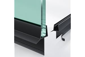 AquivaCoast 2-Pack Frameless Shower Door Bottom Seal (3/8" X 39") Clear Glass Seal Strip Shower Door Sweep - Stop Shower Leak