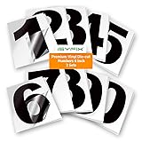 iSYFIX Black Vinyl Numbers Stickers – 6 Inch Self