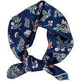 Pemilosci Cotton-Blend Bandana, Head Scarf, Headband, Head wrap, Hair Neck Scarf for Women 22 x 22 inch