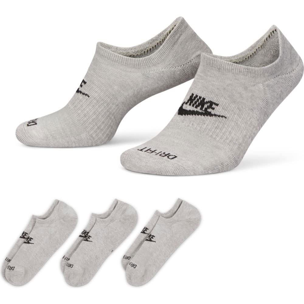 NIKE DN3314-063 Everyday Plus Cushioned Socks Unisex Dk Gray Heather/Black S