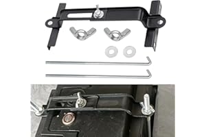 jokormo 1 PC Car Bracket with J Bolt, Durable Thickened Adjustable Fixed Battery Holder Replacement accessoriesr, Universal Automotive Ship (Black)