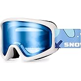 SNOWER Kids Ski Goggles, Anti-Fog Snow Goggles with OTG Design, 100% UV Protection, HD Lens for Kids Boys Girls