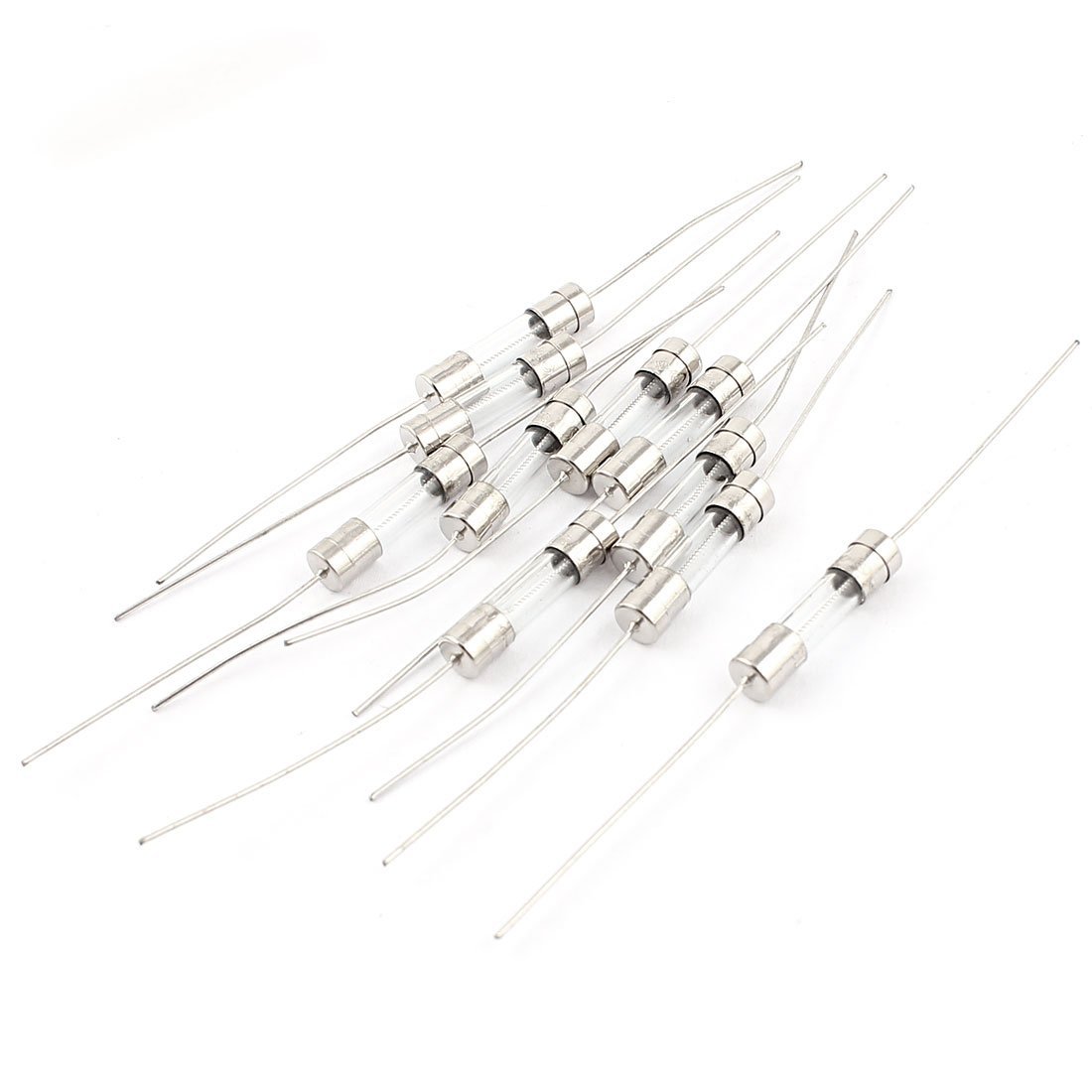 sourcingmap Slow Blow Axial Leaded Glass Tube Fuses 5 x 20mm 250V 3A 10pcs