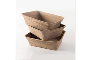 FATDAA Disposable Cat Litter Box（3 Pack）, Disposable Litter Box and Paper Cat Litter Tray for Cats,Hamster, Guinea Pig, Mice, Small Animals ，Multilayer，Sturdy, Leak Resistant and Sustainable (Large)