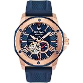 Bulova Men's Marine Star Automatic Blue Dial Watch | 45mm | 98A227