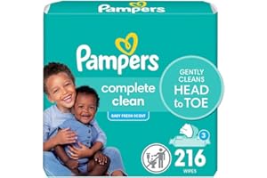 Pampers Complete Clean Baby Wipes - Fresh Scent 3X Pop-Top Packs 216 Count