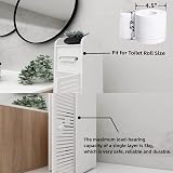 Qimu White Floor Cabinet Waterproof Free-Standing Bathroom Storage 1 Door view 4