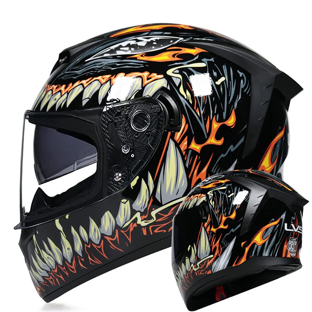VCOROS Full Face Motorcycle Helmet For Unisex-Adults DOT Approved