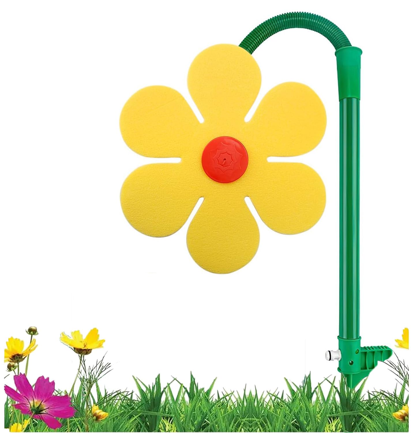 Photo 1 of Crazy Dancing Daisy Sprinkler, Garden Sprinkler Stake with Adapter, 360 Rotatable Flower Sprinklers,Lawn Watering Sprinklers Sprayer, for Yard Watering