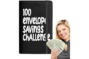100 Envelopes Money Saving Challenge,Money Saving Wallet Budget Challenge Binder,Waterproof Savings Budget Planner Book Noteb