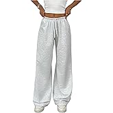 SOLY HUX Women's Drawstring Baggy Sweatpants Elastic Waist Wide Leg Casual Pants