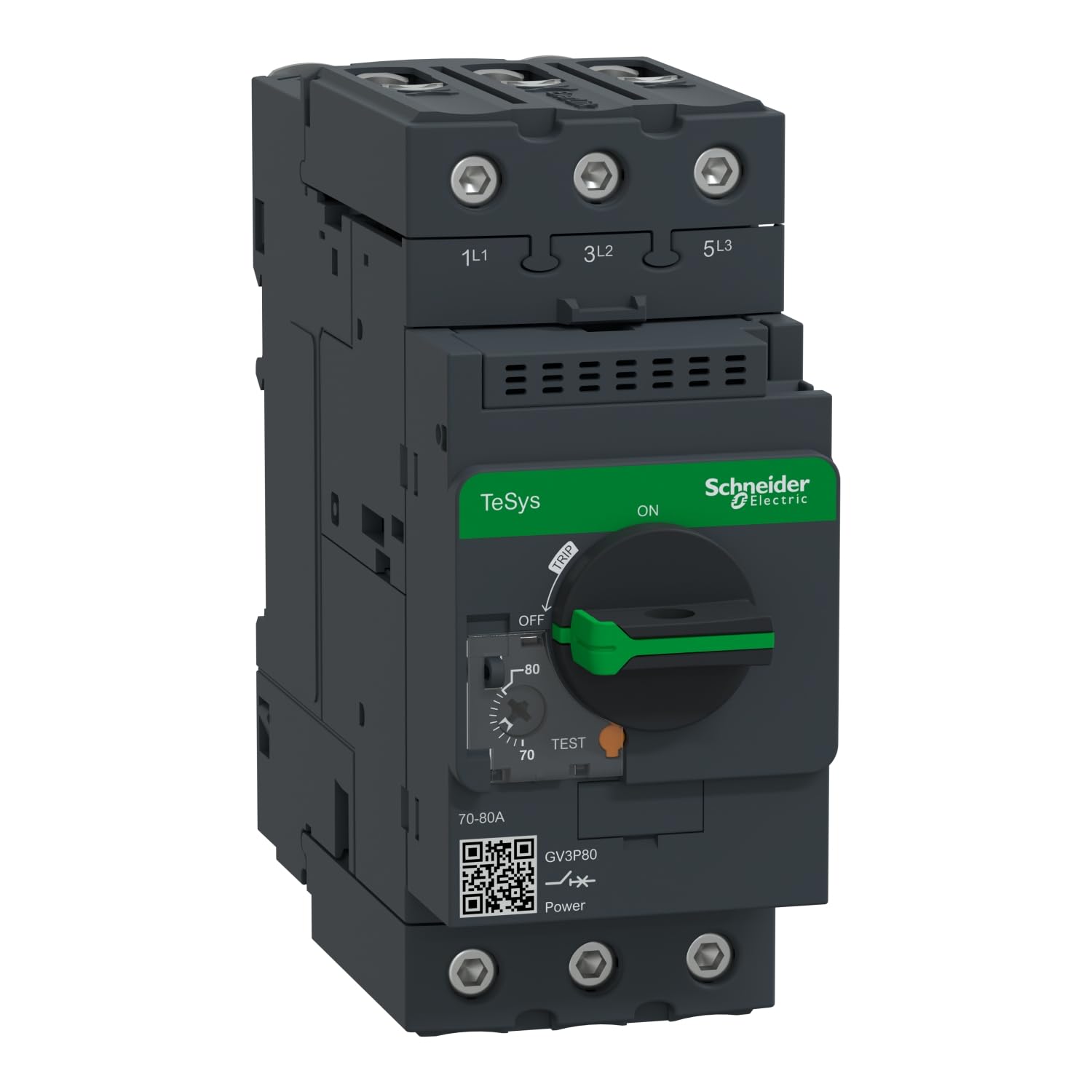 Schneider Electric, TeSys GV3P thermal-magn motor circuit breaker 70-80A EverLink, GV3P80