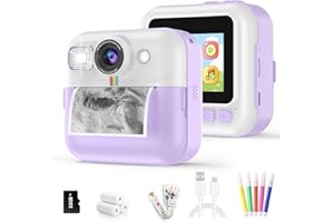 BOFIDAR Instant Print Camera for Kids,Children Digital Camera Video Toddler Print Camera Christmas Birthday Gifts Portable Kids Toys for 3 4 5 6 7 8 9 10 Year Old Girls