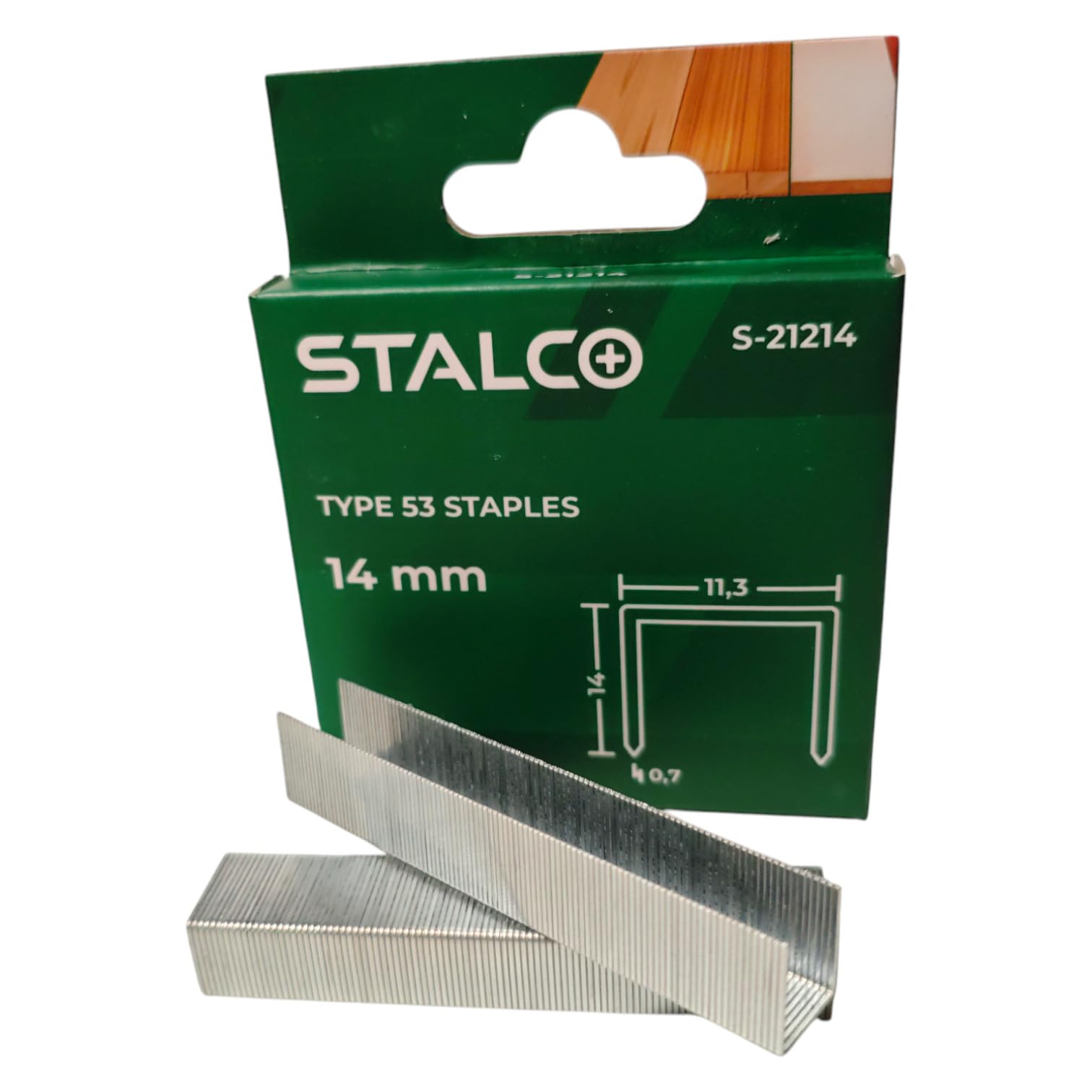 1000pcs 14mm Galvanized Heavy Duty Standard Steel Staple - Type 53/530/A Stalco