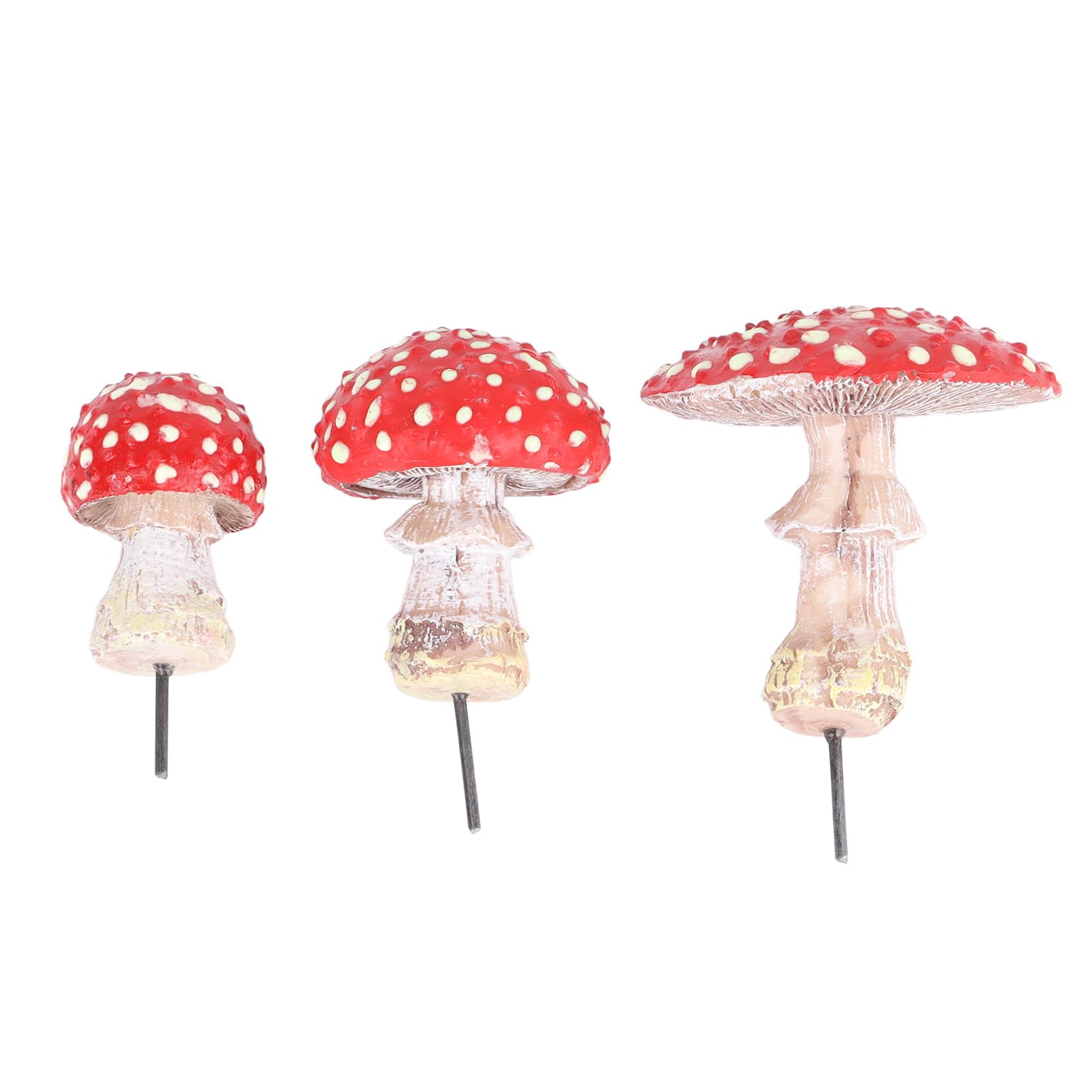 Buachois Mushroom Garden Decor,3pcs Glow in the Dark Mushrooms,Mini Waterproof Mushroom Statue Decoration for Outdoor Yard Lawn Fairy Garden Pathway Micro Landscape