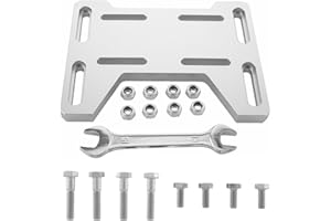 GZZTORES Mini Bike Mount Plate Adapter Bracket Compatible with Predator 79cc 97cc 100cc 212cc Coleman CT100U CC100X Baja Doodlebug DB30 Motovox MBX10 MBX11 for 4 Stroke Engine Parts (Silver)