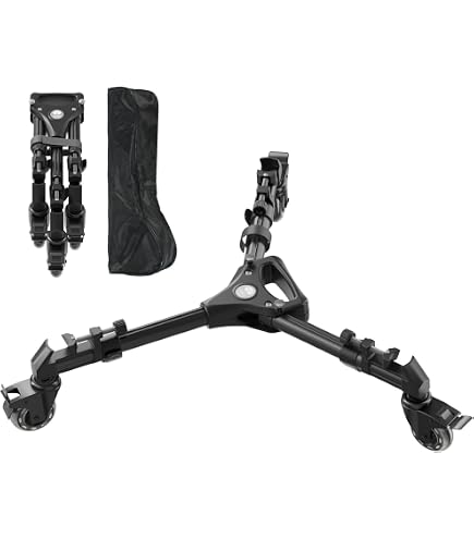 Manfrotto 114 Cine/Video Deluxe Dolly – Carrello Per Treppiede Con Ruote Da 127mm, Portata 60kg