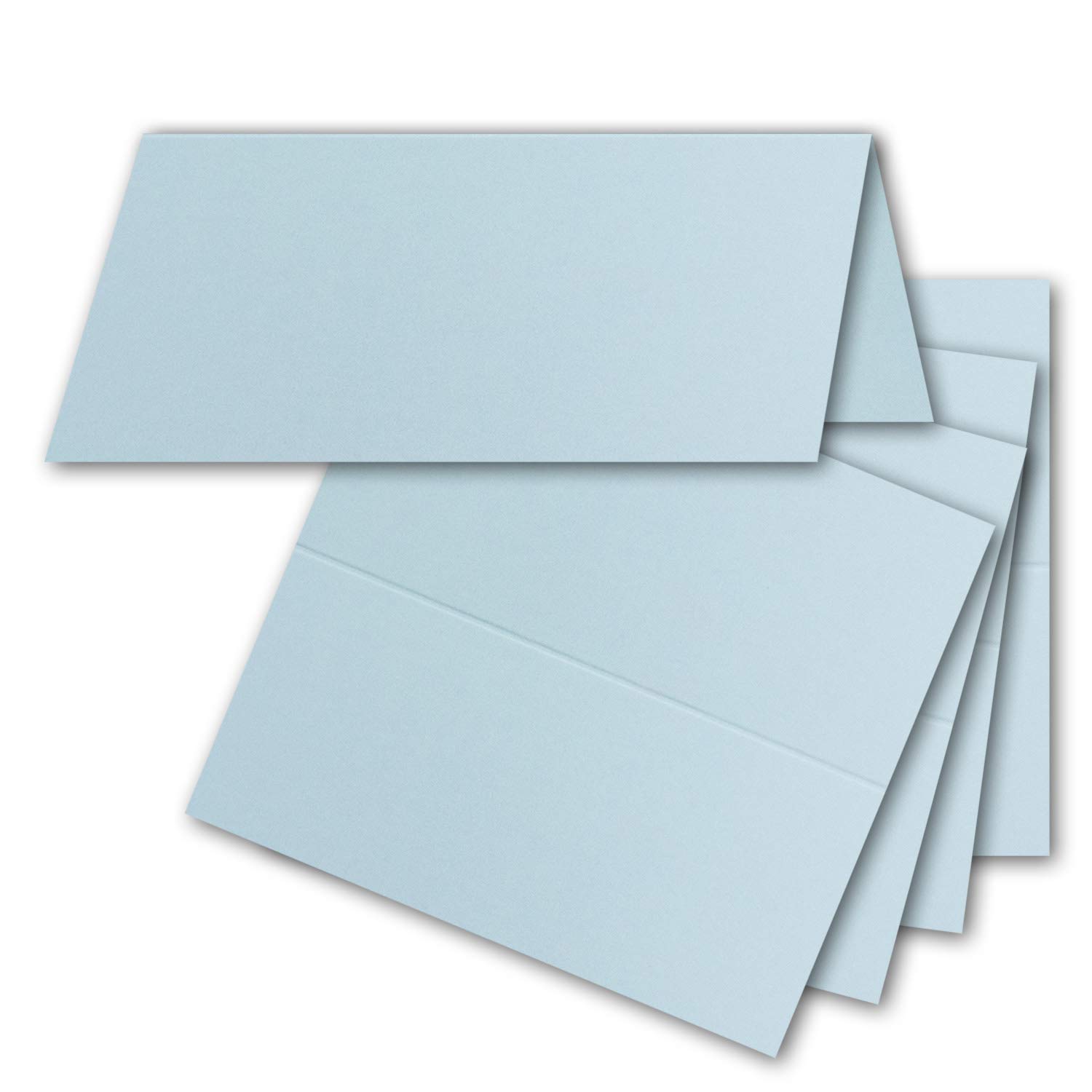 Neuser FarbenFroh place cards, size: 100 x 90 mm (folded 100 x 45 mm), 250 g/m², very sturdy and heavy quality 50 Pieces 19 - Hellblau