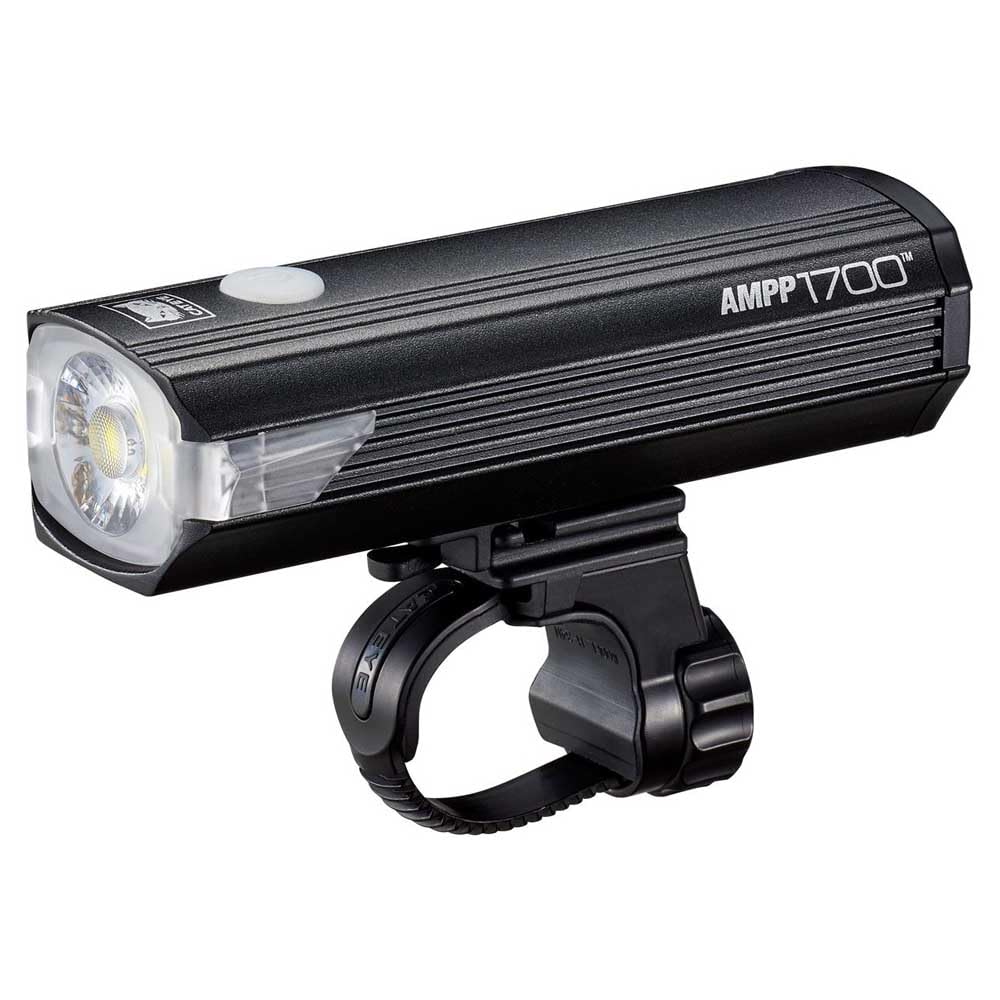 CatEye Ampp 1700 Super Bright LED Bicycle Front Light - 1700 Lumens OptiCube Technology - IPX4 Waterproof Rated - FlexTight Easy Fit Bracket - USB C Rechargeable - Cycling Light