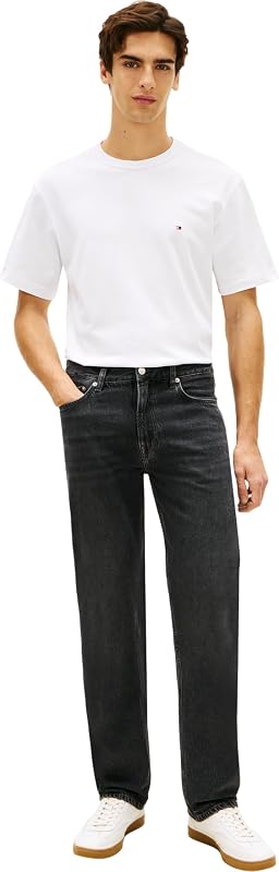 Uomo Jeans Regular Straight Dover in Cotone, Nero (Dex Black), 35W/36L