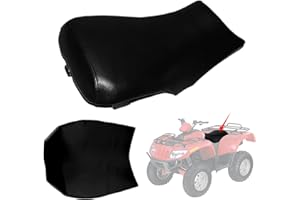 Kistrba Seat Cover Compatible with 2005-2009 Arctic Cat 400 500, Heavy Duty Leather ATV Seat Cover Replacement, Black and Red
