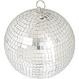 LEEUEE 6" Disco Mirror Ball,Silver
