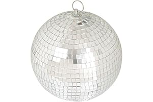 LEEUEE 6" Disco Mirror Ball?Silver