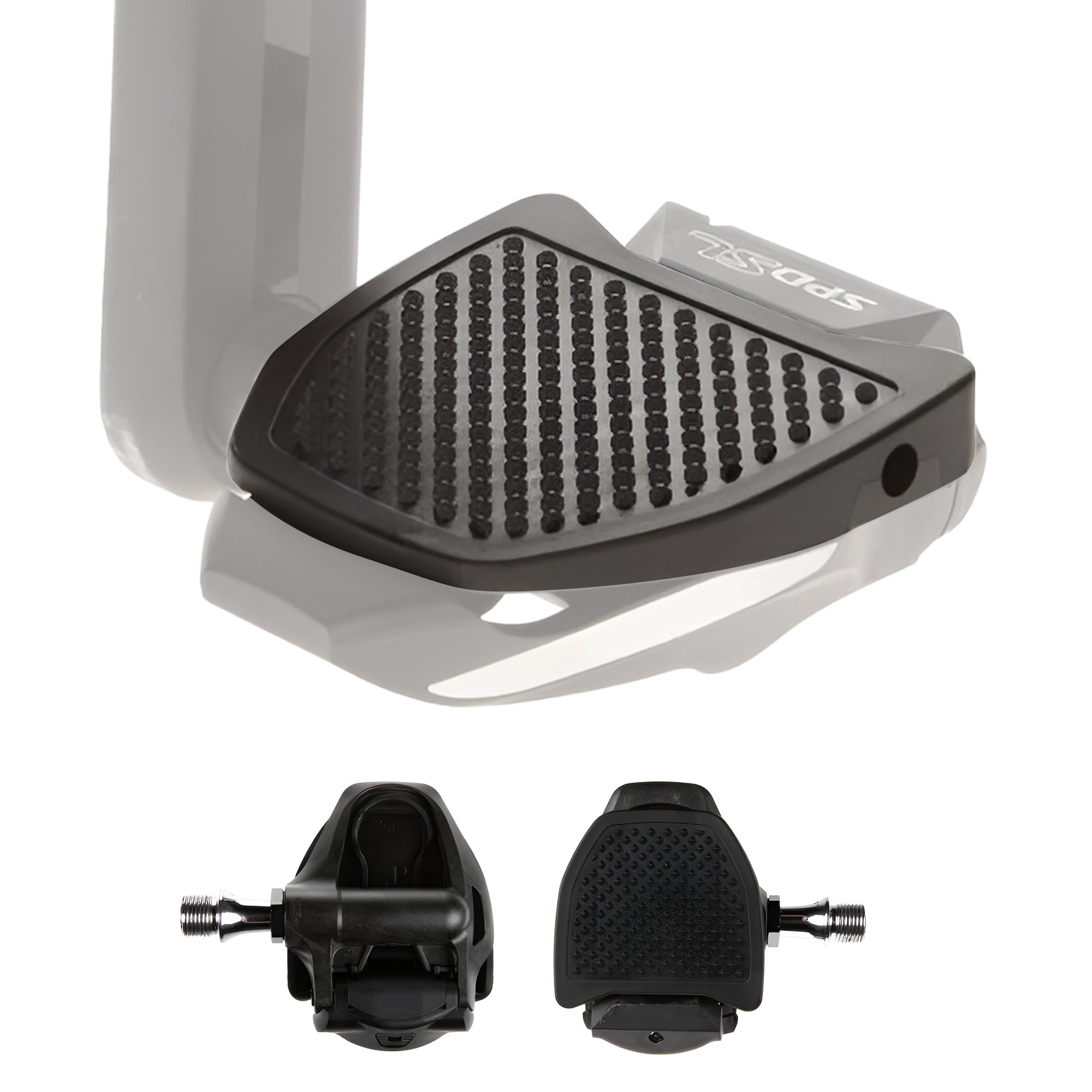 PP Pedal Plate | SL | Adapter compatible with Shimano SPD-SL clipless pedals | Converts clipless into flat pedals | No cleats needed | Adding grip and comfort