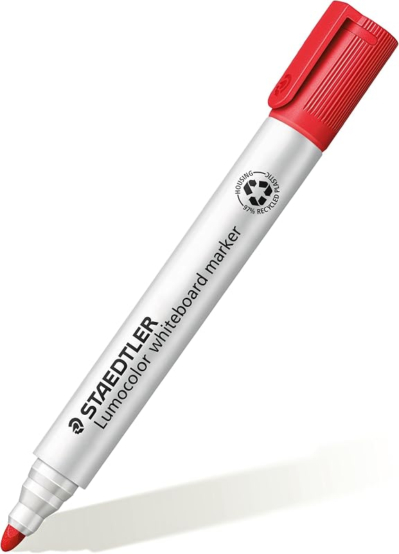 Lumocolor whiteboard marker, confezione da 4, punta tonda, 351 WP4