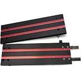 RED HOUSE TOOLS EZ-Wings Extensions - Aluminum T Track Accessories for Woodworking | 24" Extension with T Tracks, Splice Plates, Hardware | Set of 2