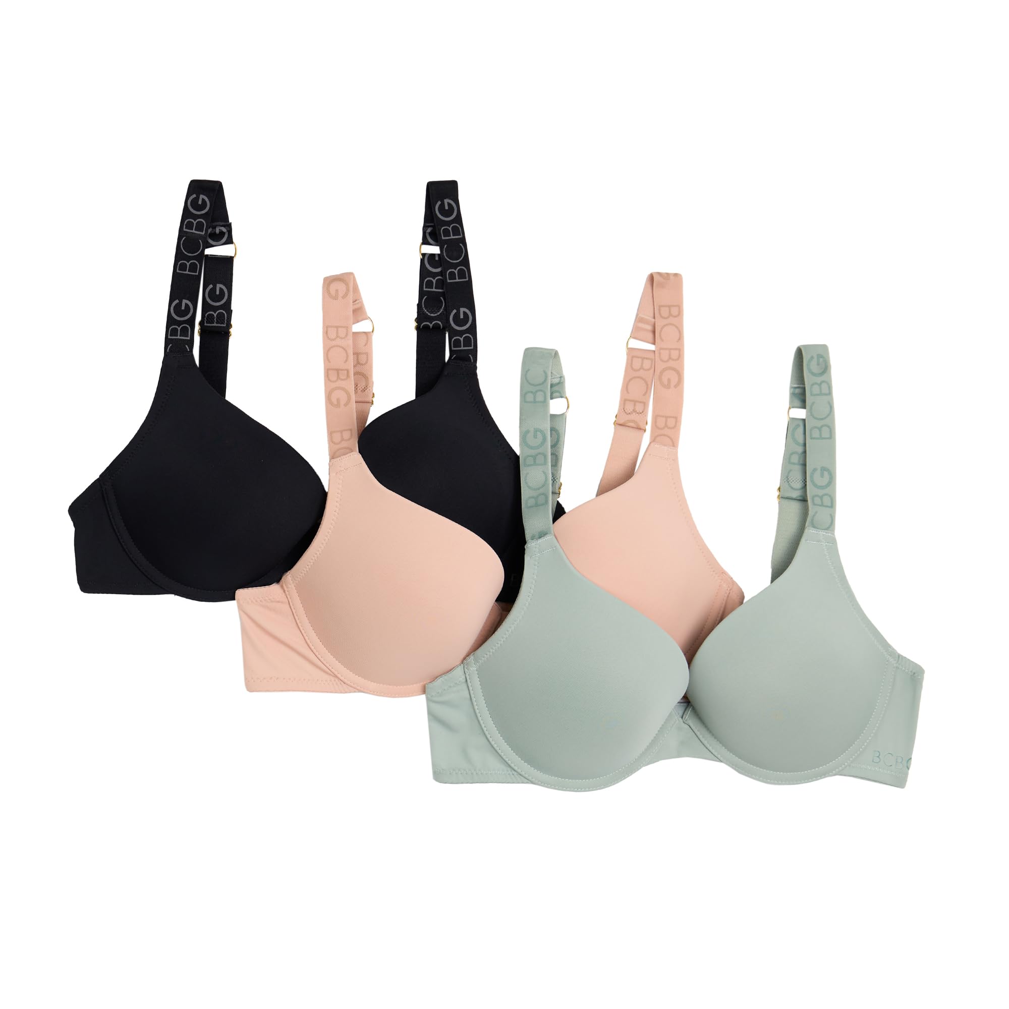 Photo 1 of BCBG Generation Women's 3-Pack Underwire Bras, Green Milieu 36B