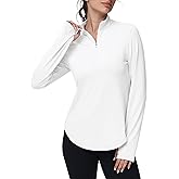 GGOV Women's Golf Polo Long Sleeve Workout Tops V Neck UPF 50+ Sun Protection Quick Dry Lightweight Active Tennis Shirts