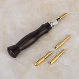 cersalt Leather Edge Creaser Sandalwood Handle Edge Sealer Tool w/ 4 Heads view 2
