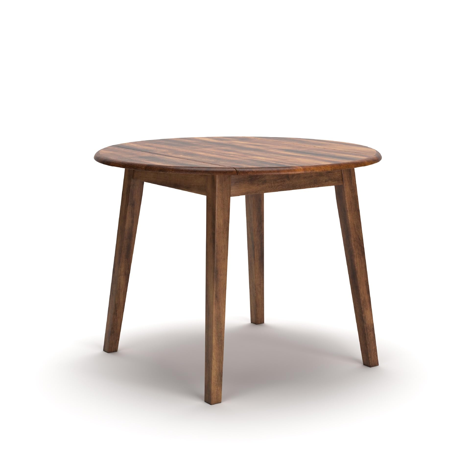 Photo 1 of **PARTS ONLY ** Signature Design by Ashley Berringer Dining Room Round Drop Leaf Table, Rustic Design, Seats 4, Hinged Extension Leaves, Small Space Solution, 42" W x 42" D x 30.63" H, Rustic Brown