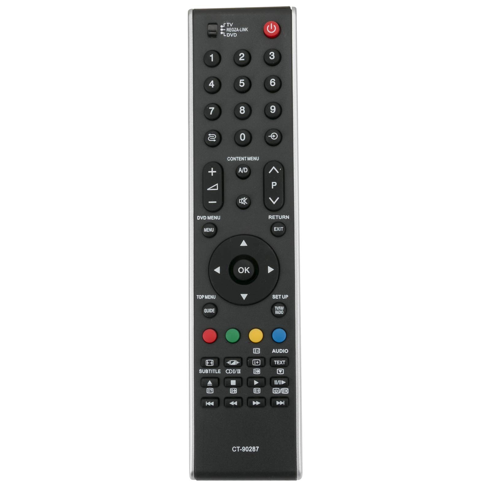 VINABTY CT-90287 Replacement Remote Fit for Toshiba Digital TV 32CV515 37CV515 42CV515 32XV515 37XV515 42XV515 32XV565 37XV565 42XV565 46XV565 52XV565