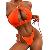 ShawGobow Sexy Keyhole Bikini, Cutout, High Cut, Low Rise, 2 Piece