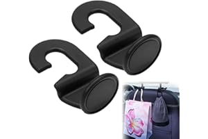 MTGOCHA Car Purse Hooks Car Headrest Hooks Cute, 2024 Upgraded Purse Hook for Car Bag Hooks Small Car Seat Hooks for Headrest Car Purse Hanger Bling Uni Fit, Black
