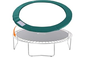 ExacMe Trampoline Pad Replacement 16 15 14 13 12 10 8 Foot, Waterproof Safety Spring Cover Round Frame Pad, No Hole for Pole